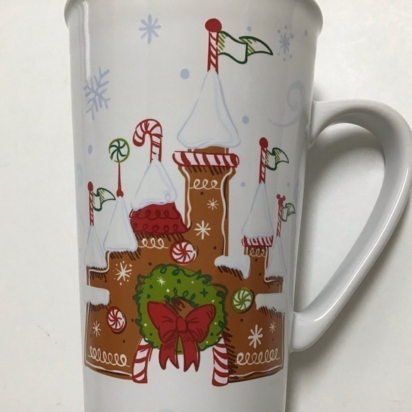 NEW Starbucks Disney Parks Gingerbread Castle Christmas Holiday Travel Mug - Picture 4 of 16
